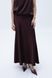 Атласна спідниця максі, 303 коричневий атлас, 34 2257 фото 2